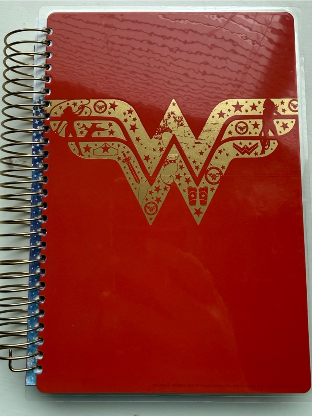 Wonder Woman Spiral Planner Journal Notebook w/ Stickers Monthly Weekly Notes